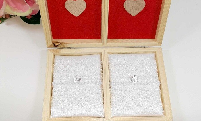 Wedding wooden Ring Box