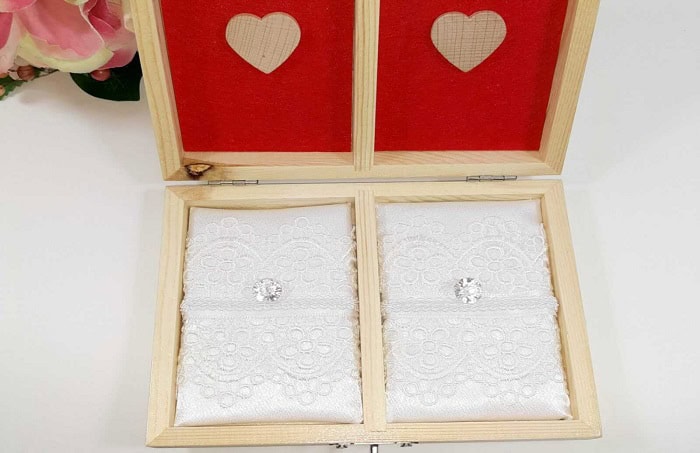 Wedding wooden Ring Box