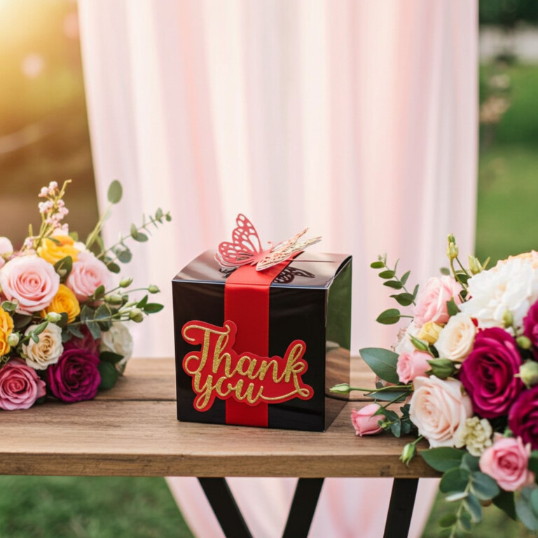 wedding elegant 10p Thank You Gift Box