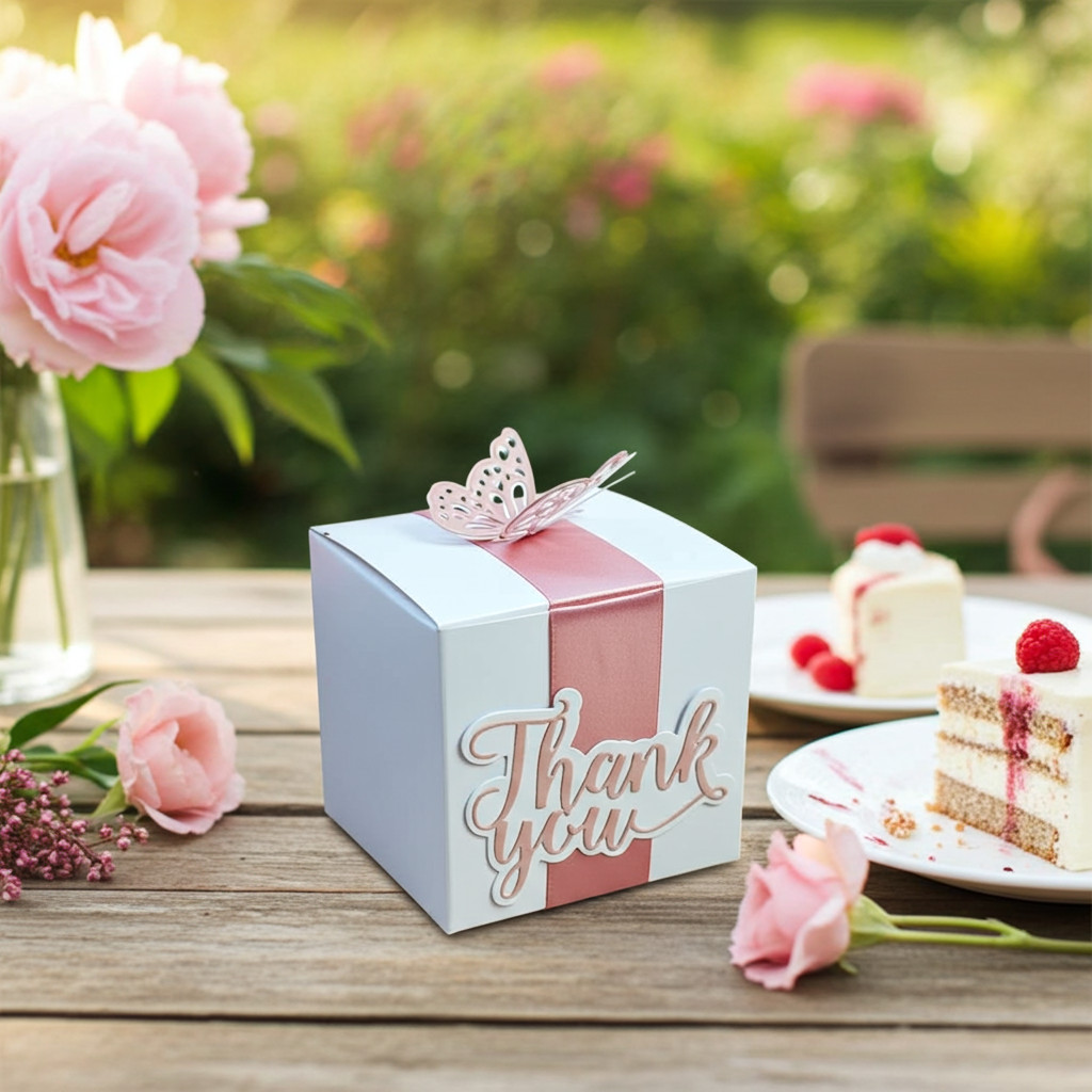 Rose Gold & White Gift Box