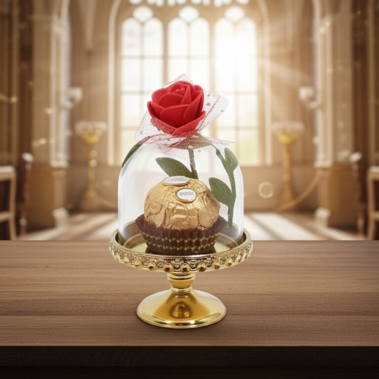 1pc Cloche Dome Cake Stand Beauty