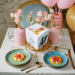 Bambi themed party box on elegant birthday table