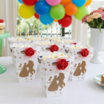 Beauty and Beast Favor Popcorn Boxes