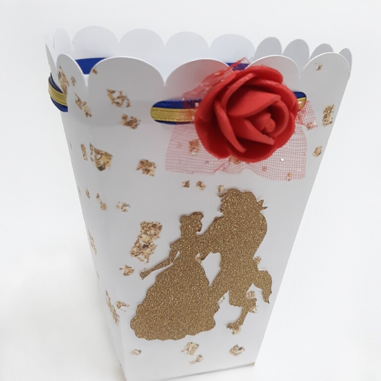 Beauty and Beast Favor Popcorn Boxes