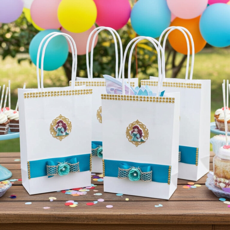 Princess Ariel Themed Party Gift Bags