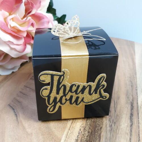 Black and Gold Wedding Gift Box