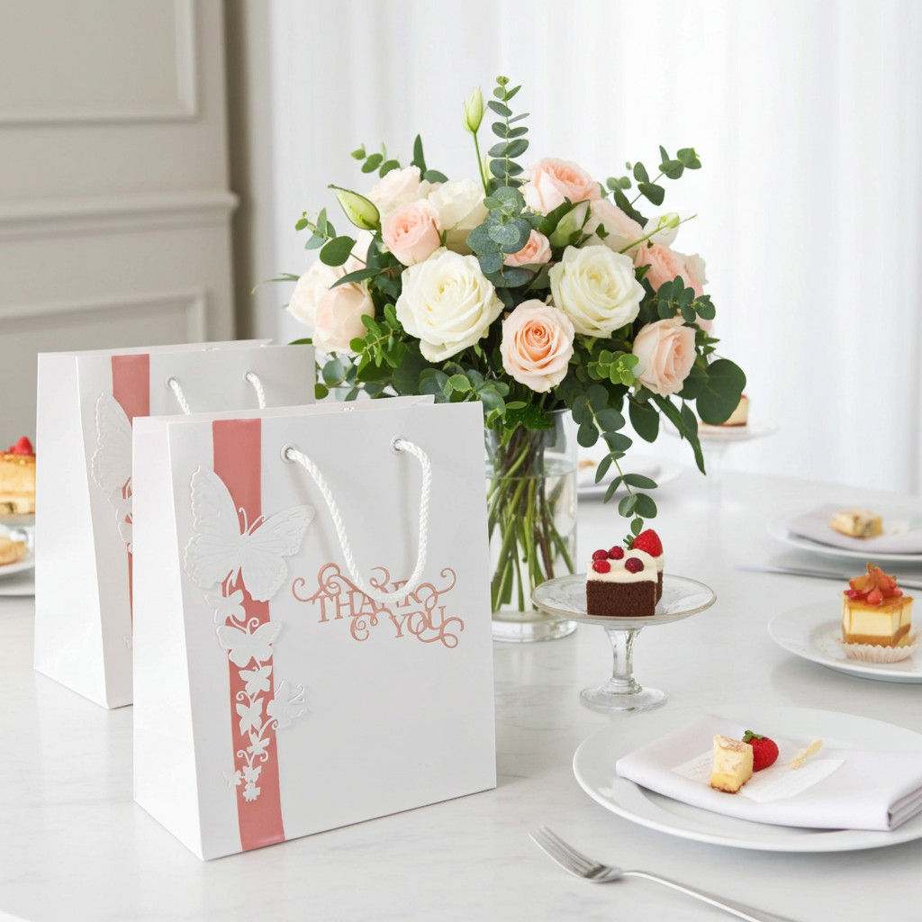 wedding white bags thank you