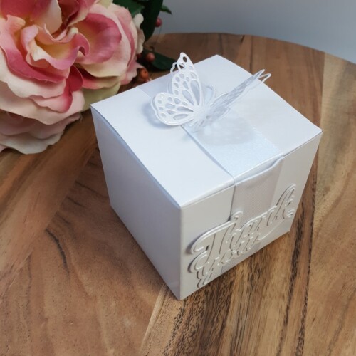 White Thank You Gift Box for Guest