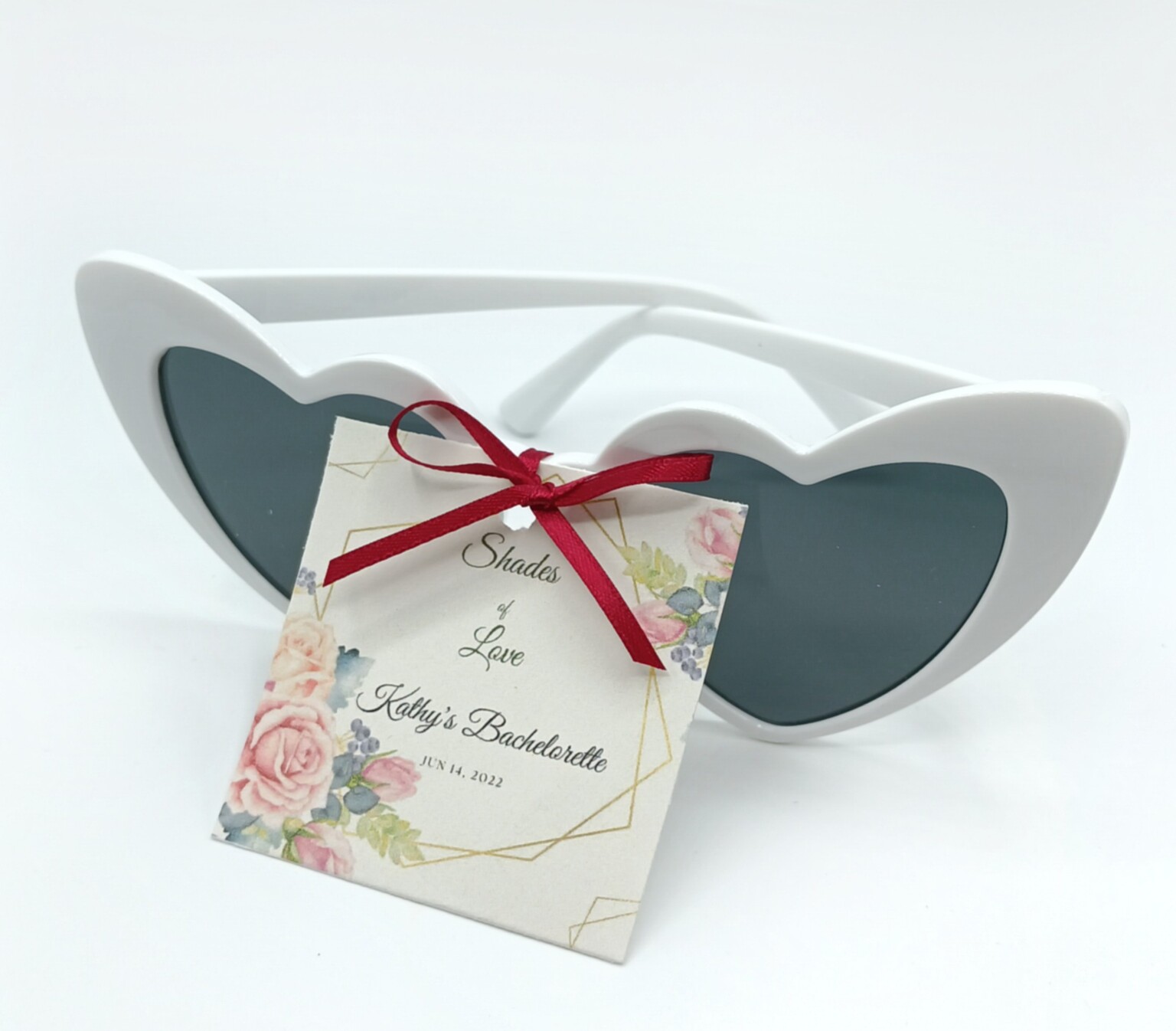 Bachelorette Party Retro Heart Sunglasses