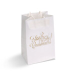 first holy communion party favor gift bags white and gold