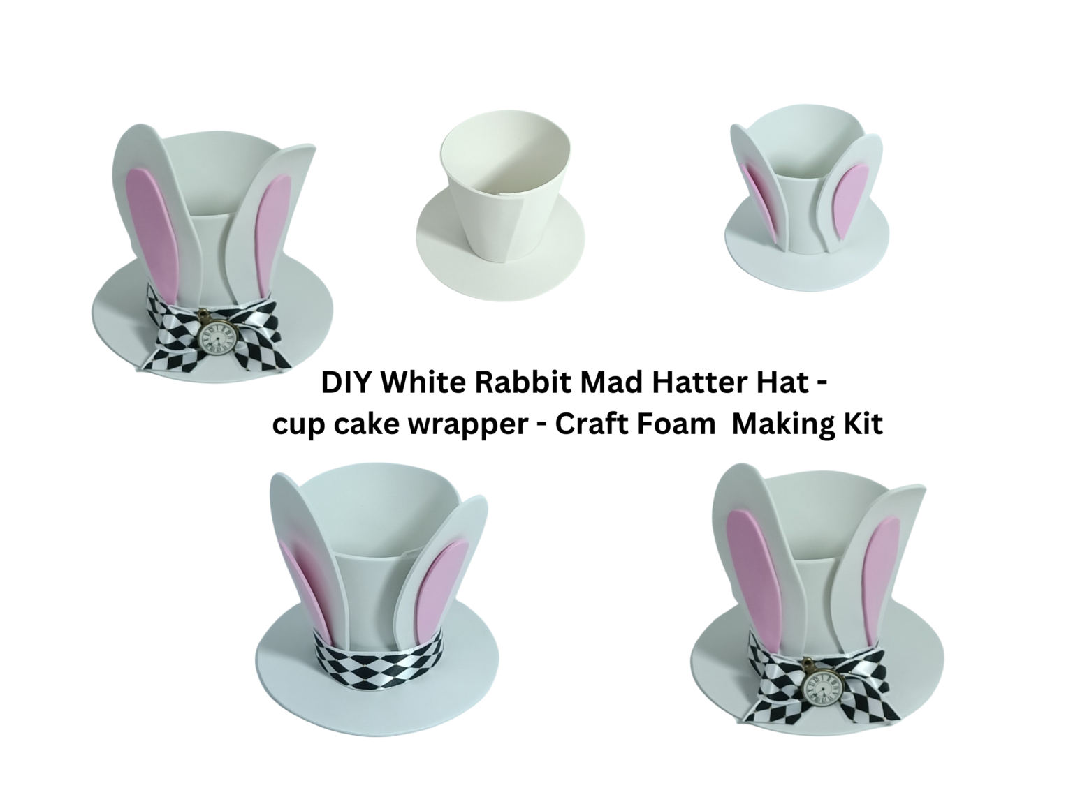 DIY Alice Wonderland Rabbit Mad Hatter Hat