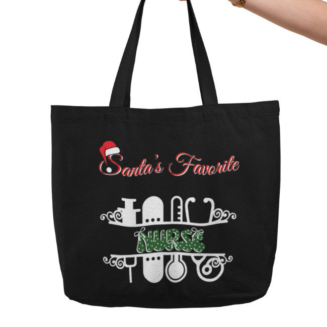 Holiday medical design PNG: Santa’s Favorite Nurse for shirts and gifts