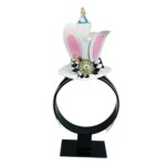 Handmade Alice in Wonderland White Rabbit headband with bunny ears,Party By Imagination