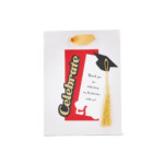 Yellow graduation favor bag with Class of 2026 tassel