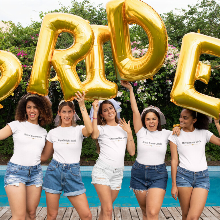 Royal Bridal Party PNG Set – Crowned Wedding Designs