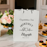 Officially Nurse graduation gift bag with heartbeat design, personalized nurse gift bag with custom name Sara and graduation date